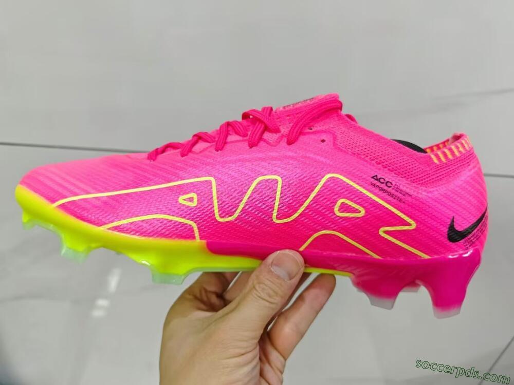 Nike Air Zoom Mercurial Vapor 15 Elite FG Low-Tops Football Boots - Pink/Green/Black