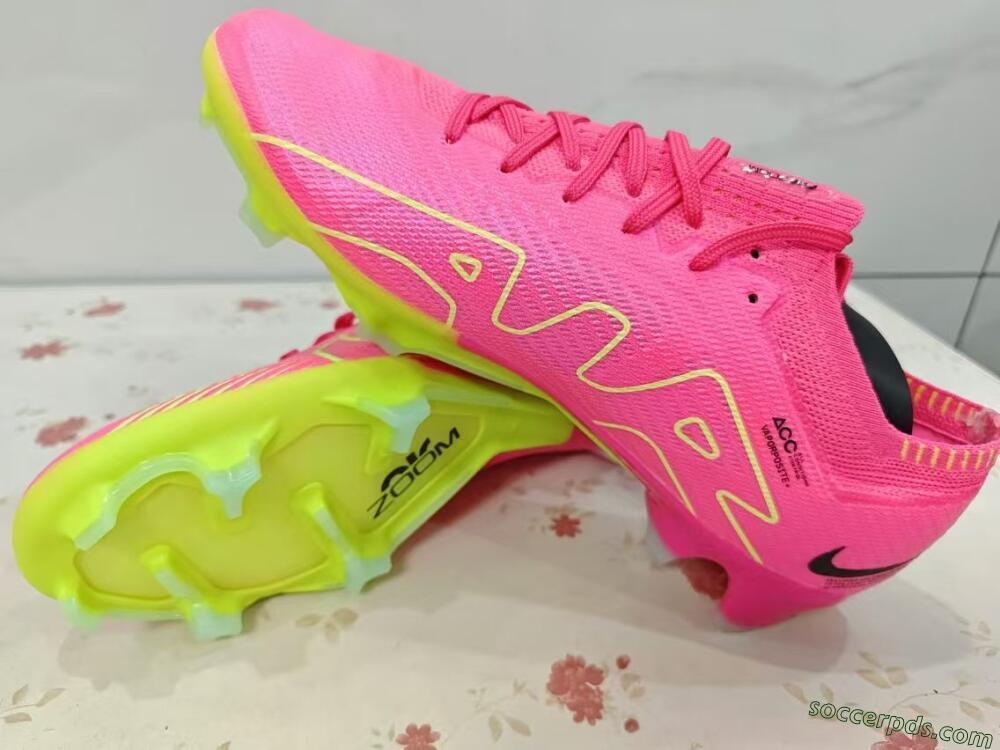 Nike Air Zoom Mercurial Vapor 15 Elite FG Low-Tops Football Boots - Pink/Green/Black
