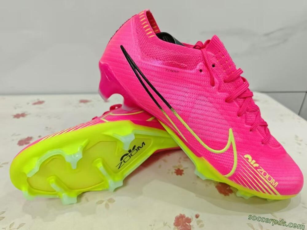 Nike Air Zoom Mercurial Vapor 15 Elite FG Low-Tops Football Boots - Pink/Green/Black