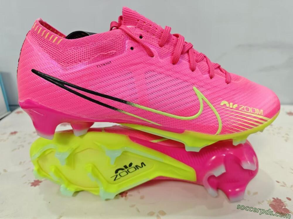 Nike Air Zoom Mercurial Vapor 15 Elite FG Low-Tops Football Boots - Pink/Green/Black