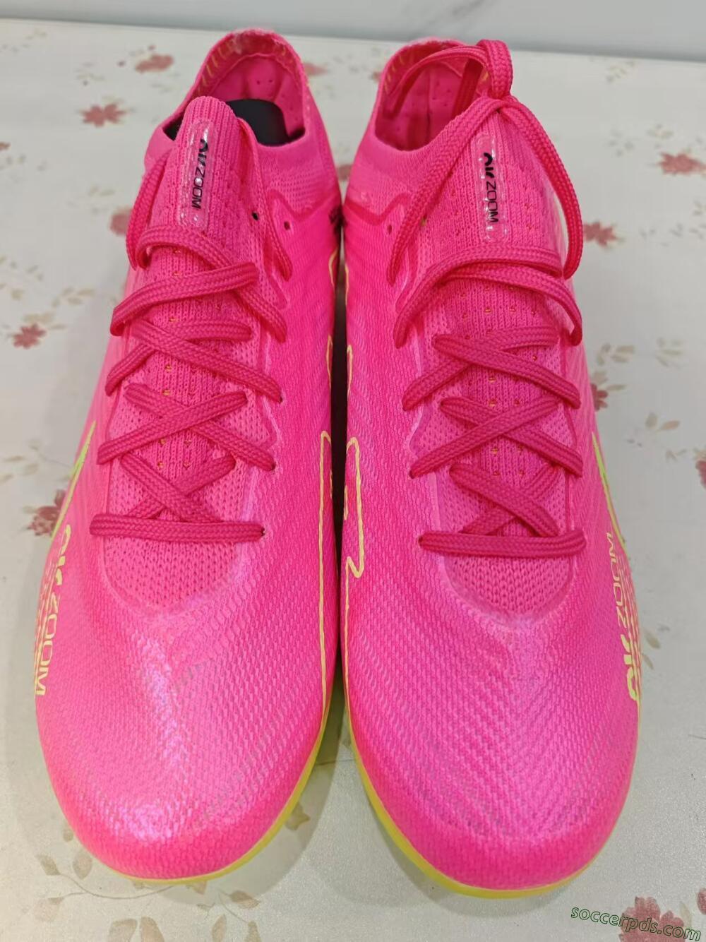 Nike Air Zoom Mercurial Vapor 15 Elite FG Low-Tops Football Boots - Pink/Green/Black