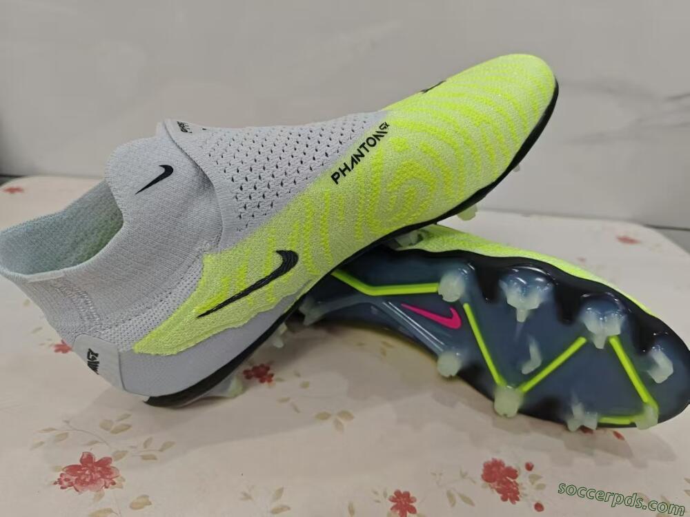 Nike Phantom GX Elite DF FG High-Tops Football Boots - Green/Pink/Black/White