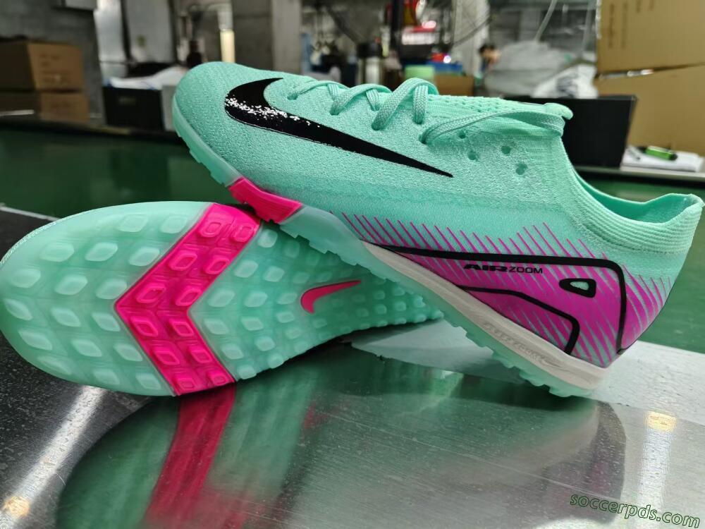 Nike Air Zoom Mercurial Vapor 16 Elite TF Low-Tops Football Shoes - Green/Pink/Black