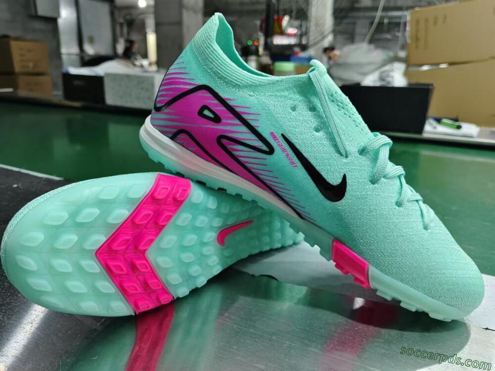 Nike Air Zoom Mercurial Vapor 16 Elite TF Low-Tops Football Shoes - Green/Pink/Black