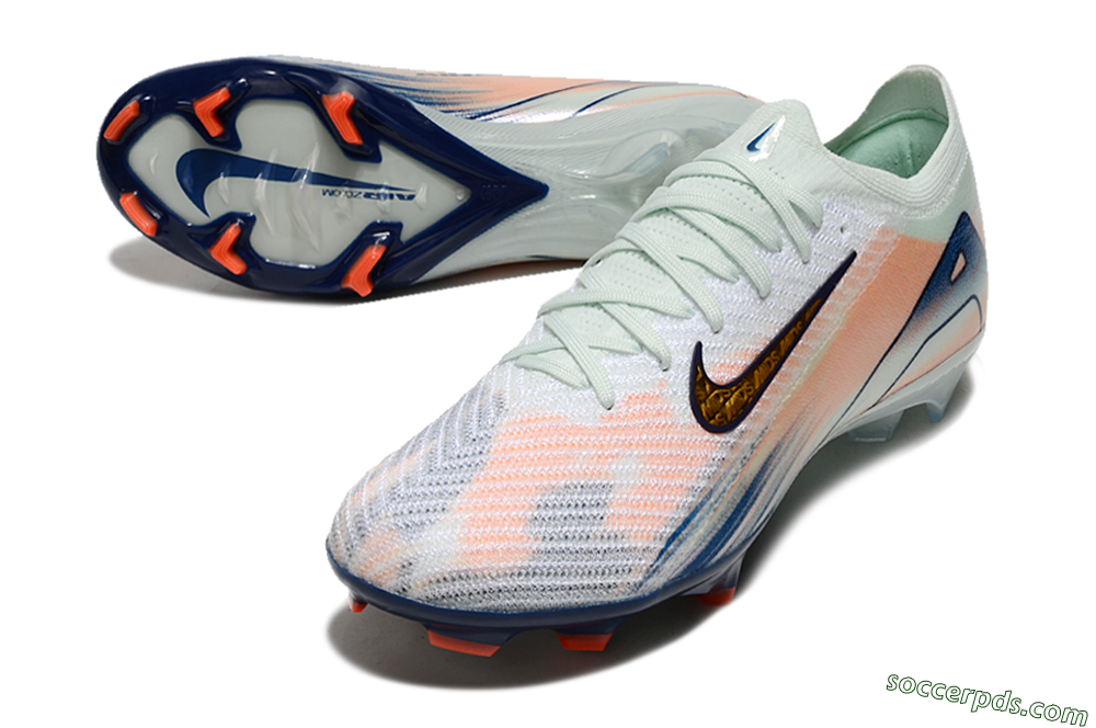 Nike Air Zoom Mercurial Vapor 16 Elite FG Low-Tops Football Boots - White/Pink/Blue 3