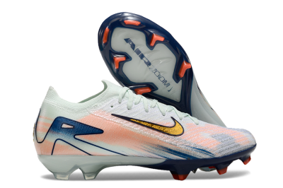 Nike Air Zoom Mercurial Vapor 16 Elite FG Low-Tops Football Boots - White/Pink/Blue