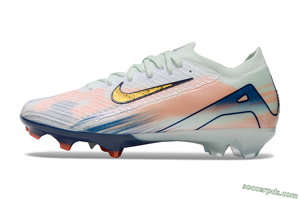 Nike Air Zoom Mercurial Vapor 16 Elite FG Low-Tops Football Boots - White/Pink/Blue 2