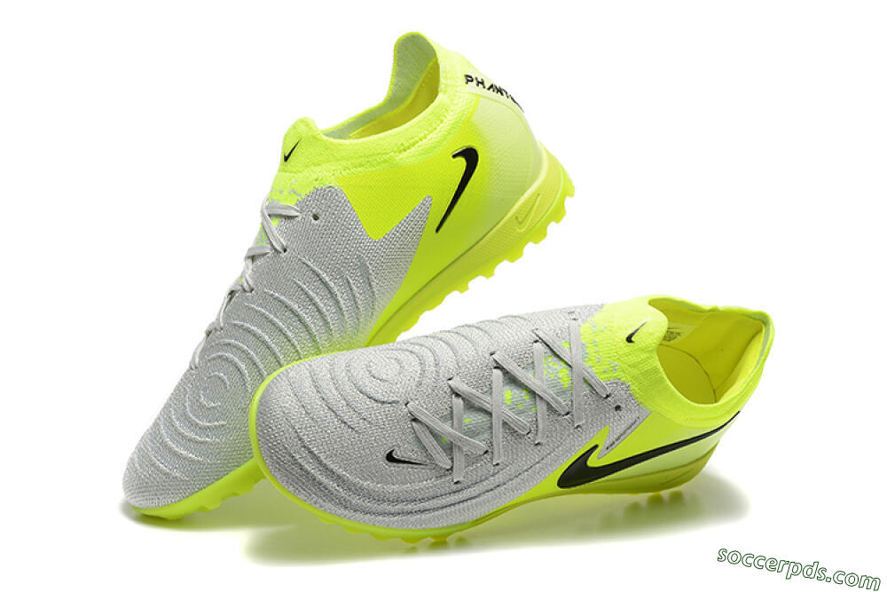 Nike Phantom GX 2 Elite TF Low-Tops Football Shoes - Grey/Yellow/Black 6