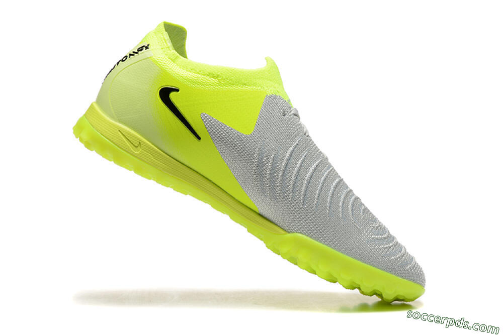 Nike Phantom GX 2 Elite TF Low-Tops Football Shoes - Grey/Yellow/Black 7