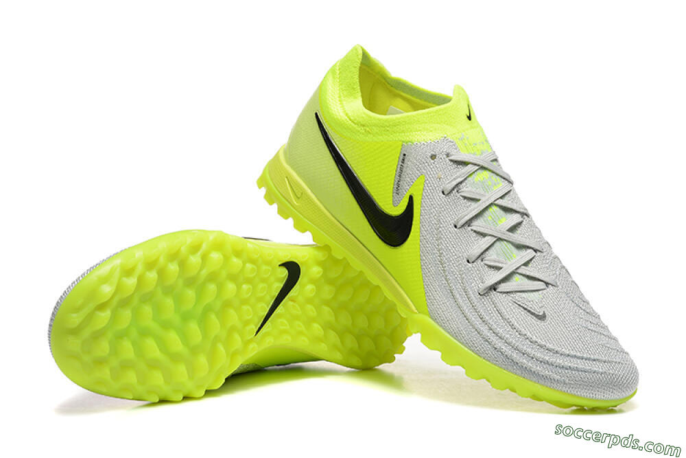 Nike Phantom GX 2 Elite TF Low-Tops Football Shoes - Grey/Yellow/Black 4