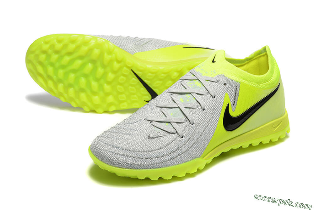 Nike Phantom GX 2 Elite TF Low-Tops Football Shoes - Grey/Yellow/Black 3