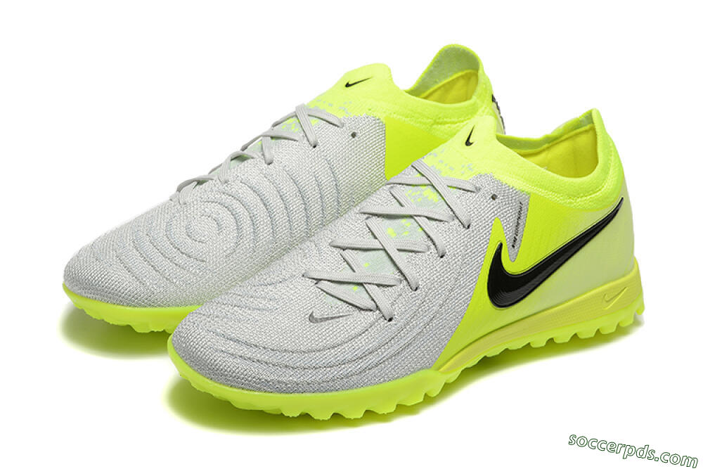 Nike Phantom GX 2 Elite TF Low-Tops Football Shoes - Grey/Yellow/Black 5