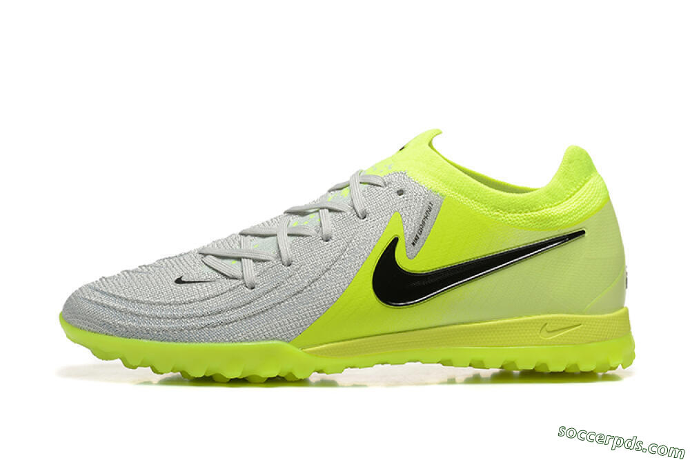 Nike Phantom GX 2 Elite TF Low-Tops Football Shoes - Grey/Yellow/Black 2