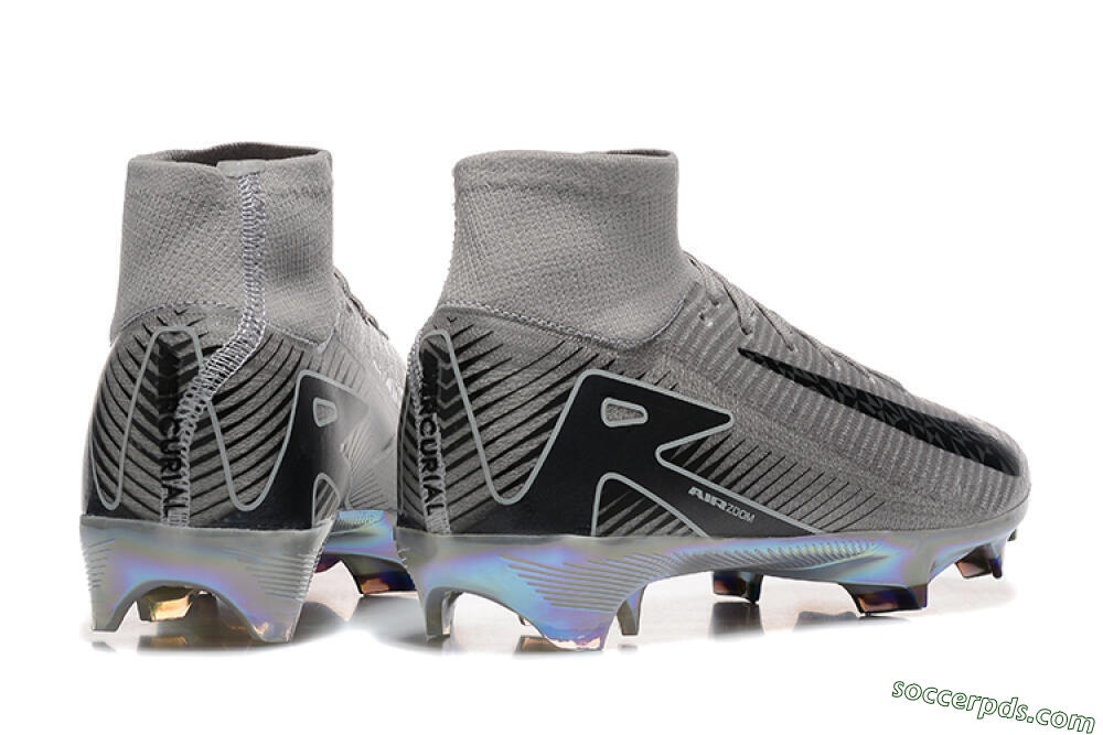 Nike Air Zoom Mercurial Superfly 10 Elite FG High-Tops Football Boots - Grey/Black/White/Gold 9