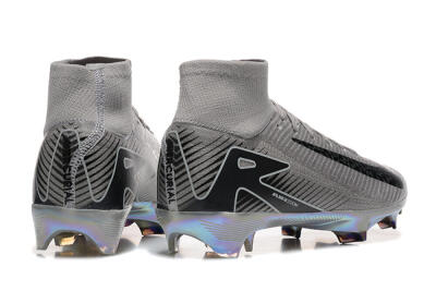 Nike Air Zoom Mercurial Superfly 10 Elite FG High-Tops Football Boots - Grey/Black/White/Gold