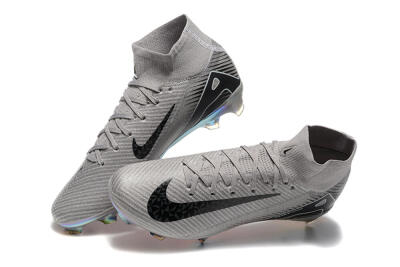 Nike Air Zoom Mercurial Superfly 10 Elite FG High-Tops Football Boots - Grey/Black/White/Gold