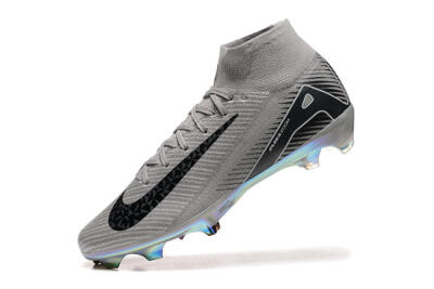 Nike Air Zoom Mercurial Superfly 10 Elite FG High-Tops Football Boots - Grey/Black/White/Gold