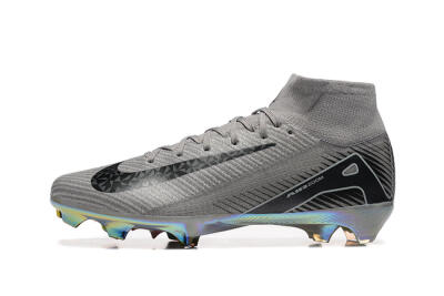 Nike Air Zoom Mercurial Superfly 10 Elite FG High-Tops Football Boots - Grey/Black/White/Gold
