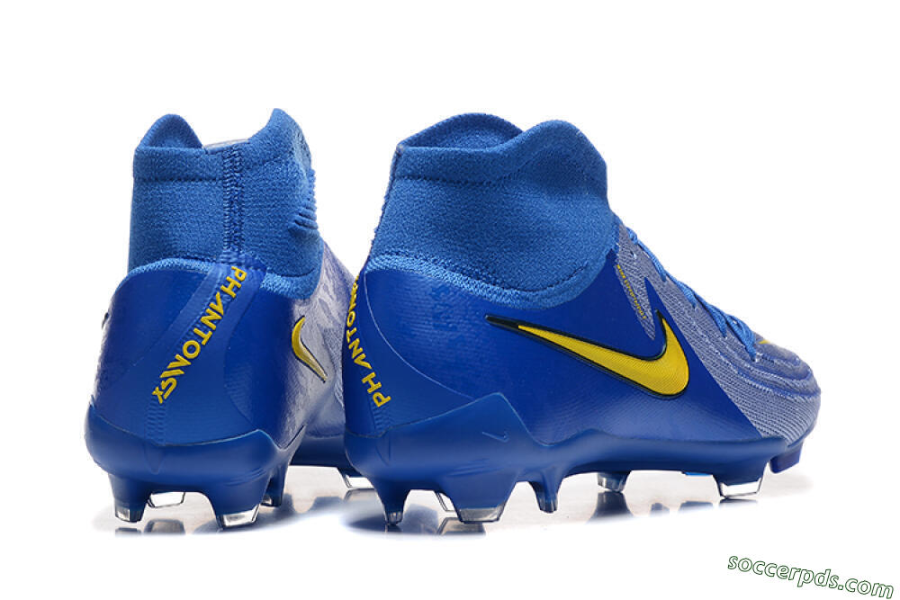 Nike Phantom Luna Elite FG High-Tops Football Boots - Blue/Silver/Yellow 9