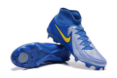 Nike Phantom Luna Elite FG High-Tops Football Boots - Blue/Silver/Yellow