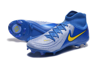 Nike Phantom Luna Elite FG High-Tops Football Boots - Blue/Silver/Yellow