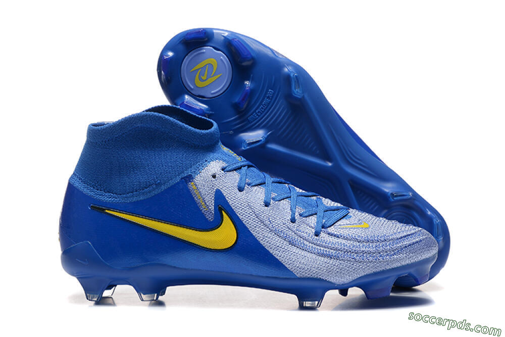 Nike Phantom Luna Elite FG High-Tops Football Boots - Blue/Silver/Yellow 1