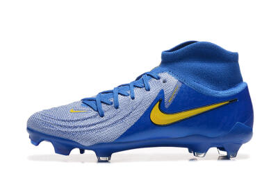 Nike Phantom Luna Elite FG High-Tops Football Boots - Blue/Silver/Yellow
