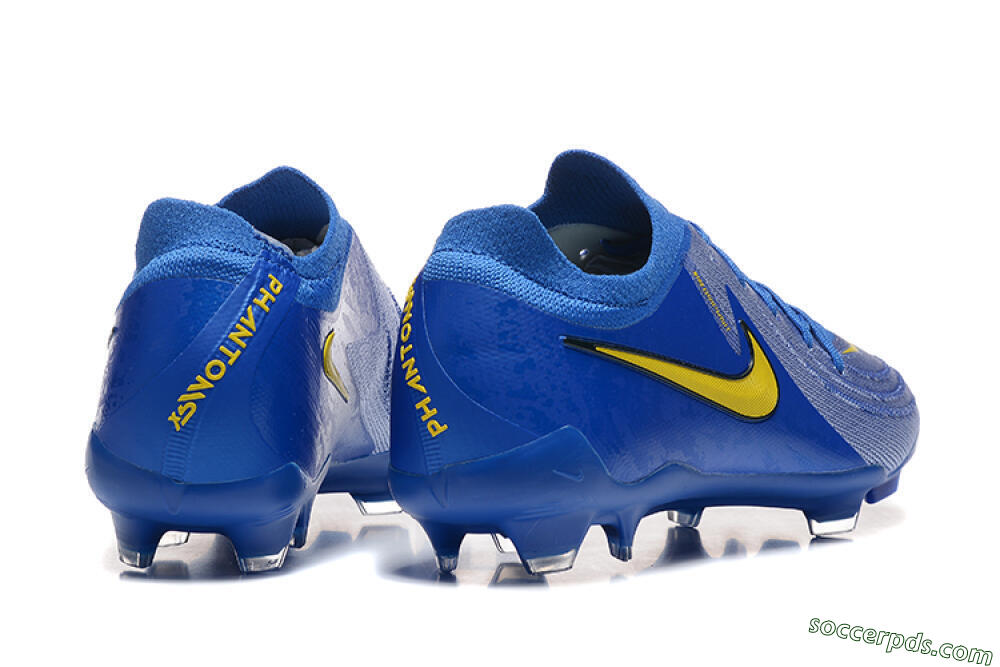 Nike Phantom Luna Elite FG Low-Tops Football Boots - Blue/Silver/Yellow 9