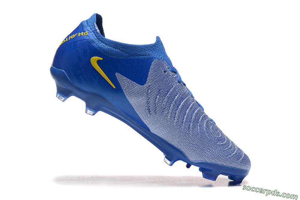 Nike Phantom Luna Elite FG Low-Tops Football Boots - Blue/Silver/Yellow 7