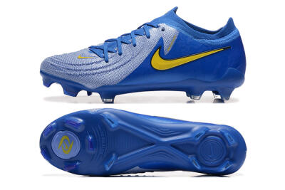 Nike Phantom Luna Elite FG Low-Tops Football Boots - Blue/Silver/Yellow
