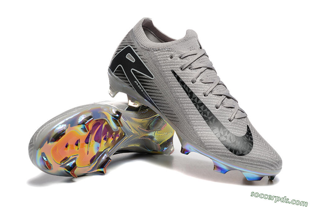 Nike Air Zoom Mercurial Vapor 16 Elite FG Low-Tops Football Boots - Grey/Black/White/Gold 4