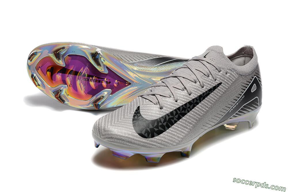 Nike Air Zoom Mercurial Vapor 16 Elite FG Low-Tops Football Boots - Grey/Black/White/Gold 3