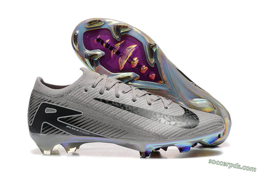Nike Air Zoom Mercurial Vapor 16 Elite FG Low-Tops Football Boots - Grey/Black/White/Gold 1