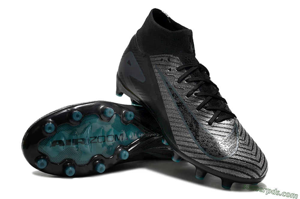 Nike Air Zoom Mercurial Superfly 10 Elite AG High-Tops Football Boots - Blue/Silver/Jade 3