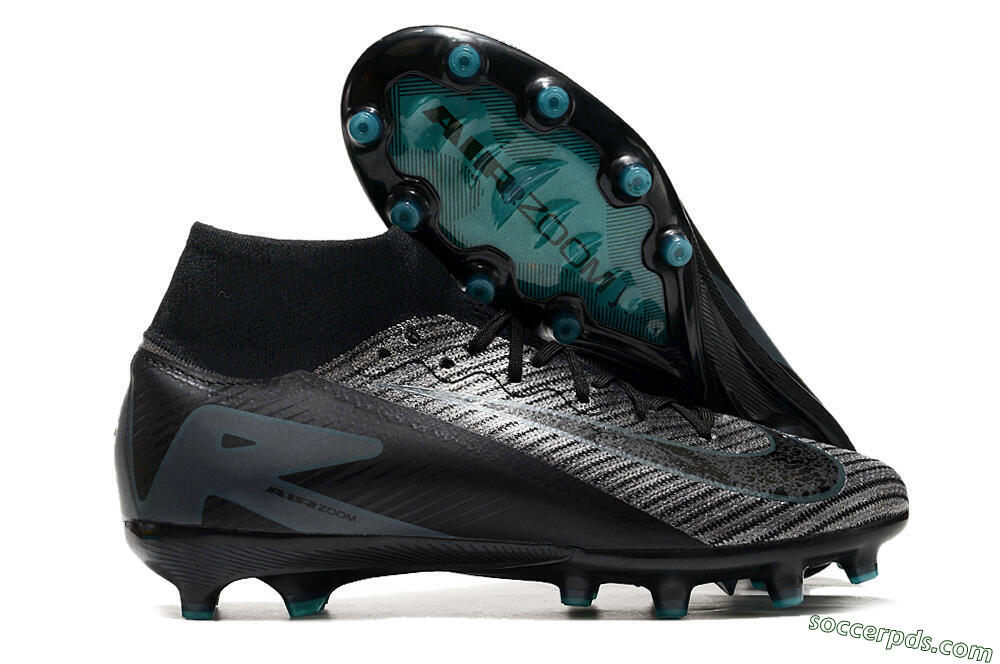 Nike Air Zoom Mercurial Superfly 10 Elite AG High-Tops Football Boots - Blue/Silver/Jade 1