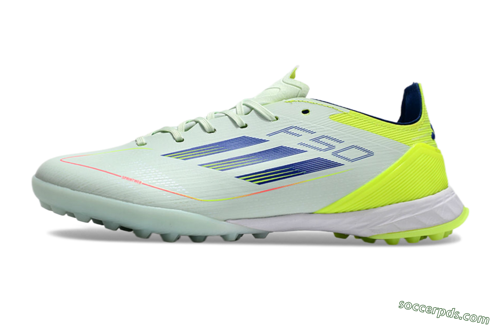 Adidas F50 Elite TF Low-Tops Football Shoes - Jade/Blue/Yellow 2