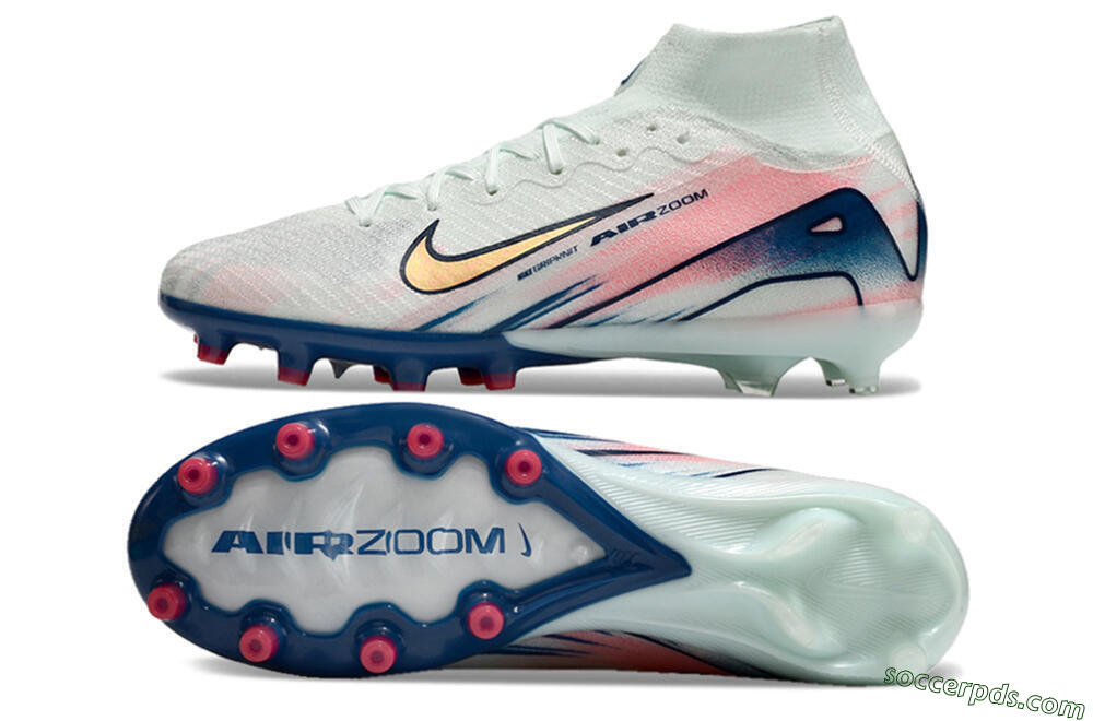 Nike Air Zoom Mercurial Superfly 10 Elite AG High-Tops Football Boots - Jade/Yellow/Pink/Blue 0
