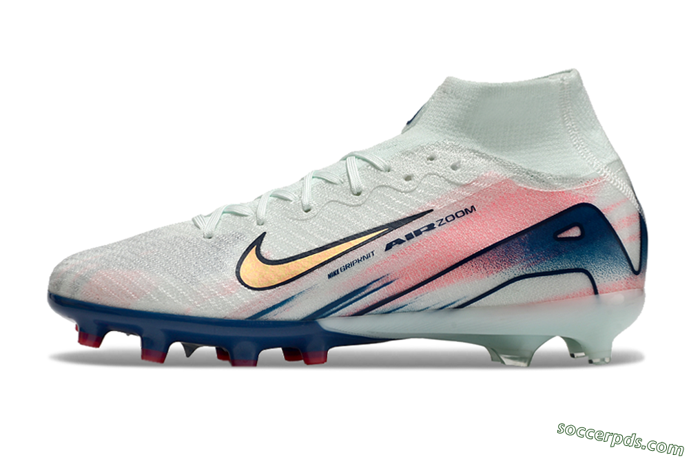 Nike Air Zoom Mercurial Superfly 10 Elite AG High-Tops Football Boots - Jade/Yellow/Pink/Blue 2