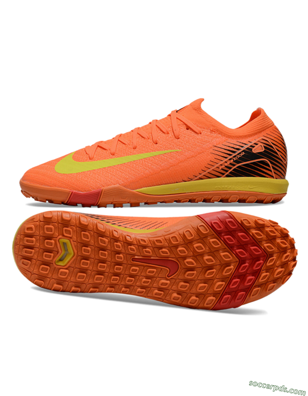 Nike Air Zoom Mercurial Vapor 16 Elite TF Low-Tops Football Shoes - Orange/Yellow/Black 0