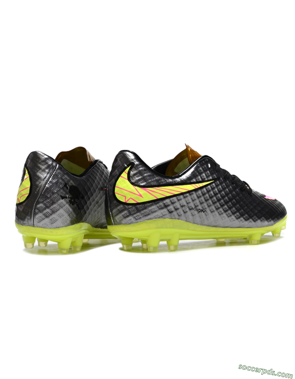 Nike Hypervenom Phantom FG Low-Tops Football Boots - Black/Gold/Pink/Yellow 6