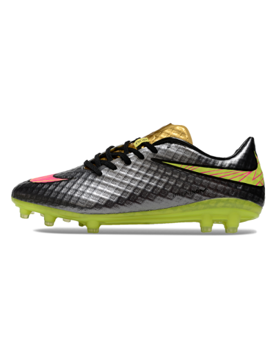Nike Hypervenom Phantom FG Low-Tops Football Boots - Black/Gold/Pink/Yellow