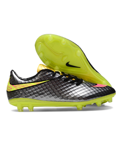 Nike Hypervenom Phantom FG Low-Tops Football Boots - Black/Gold/Pink/Yellow