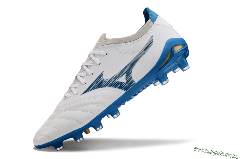 Mizuno Morelia Neo 3 FG Low-Tops Football Boots - White/Blue/Yellow 6