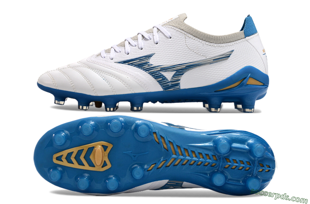 Mizuno Morelia Neo 3 FG Low-Tops Football Boots - White/Blue/Yellow 0