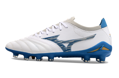 Mizuno Morelia Neo 3 FG Low-Tops Football Boots - White/Blue/Yellow