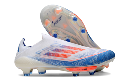 Adidas F50+ Lightstrike Pro Laceless FG Low-Tops Football Boots - White/Red/Blue