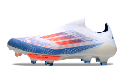 Adidas F50+ Lightstrike Pro Laceless FG Low-Tops Football Boots - White/Red/Blue