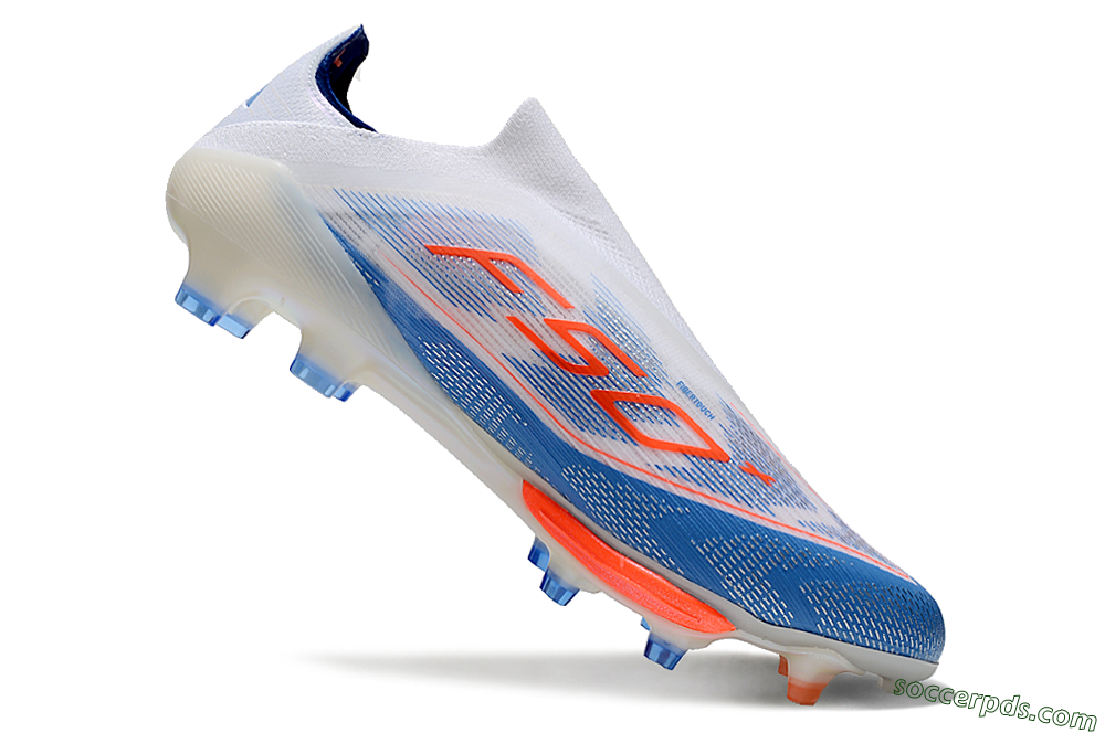 Adidas F50+ Lightstrike Pro Laceless FG Low-Tops Football Boots - White/Red/Blue 4