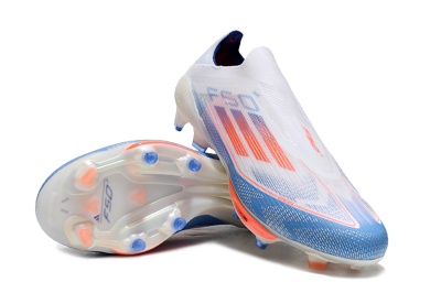 Adidas F50+ Lightstrike Pro Laceless FG Low-Tops Football Boots - White/Red/Blue