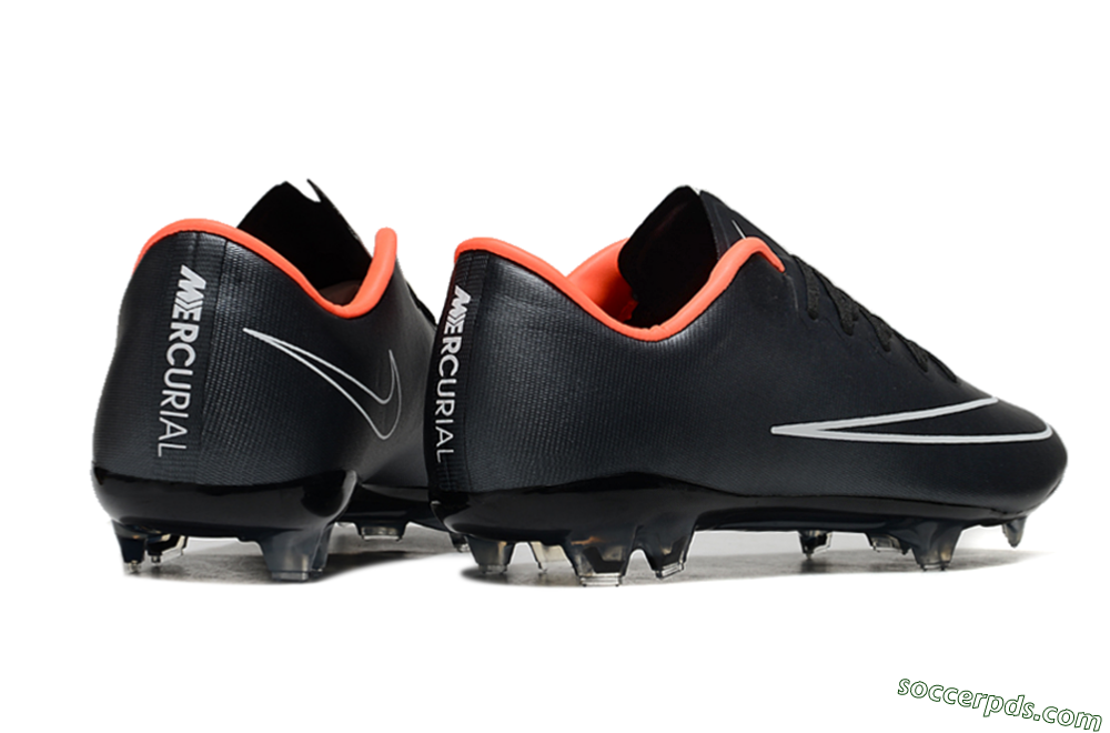 Nike Mercurial Vapor 10 FG Low-Tops Football Boots - Black/White/Orange 6